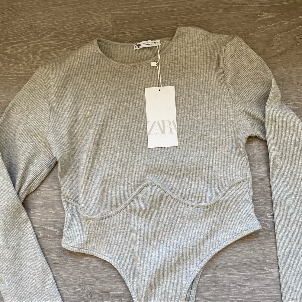 Zara Ribbed Bodysuit - Picture 10 of 12